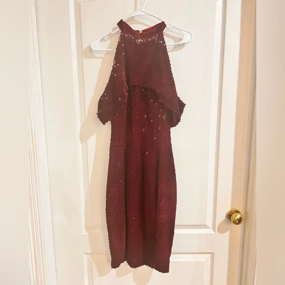NWT Lavish Alice Purple Velvet Sequin Dress - Picture 5 of 16